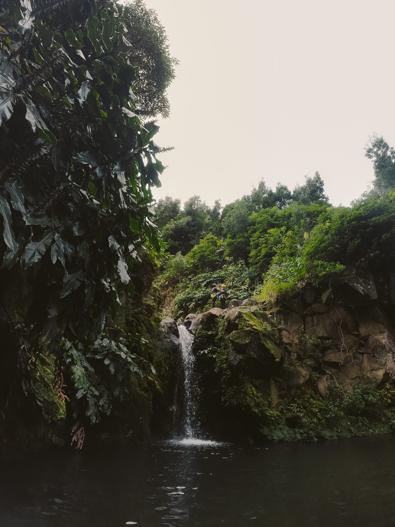 Canyoning op São Miguel, canyoning azoren, Portugal canyoning, waterval são miguel, tropisch bos são miguel