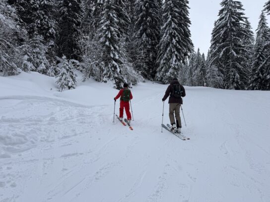 splitboarden in Chatel