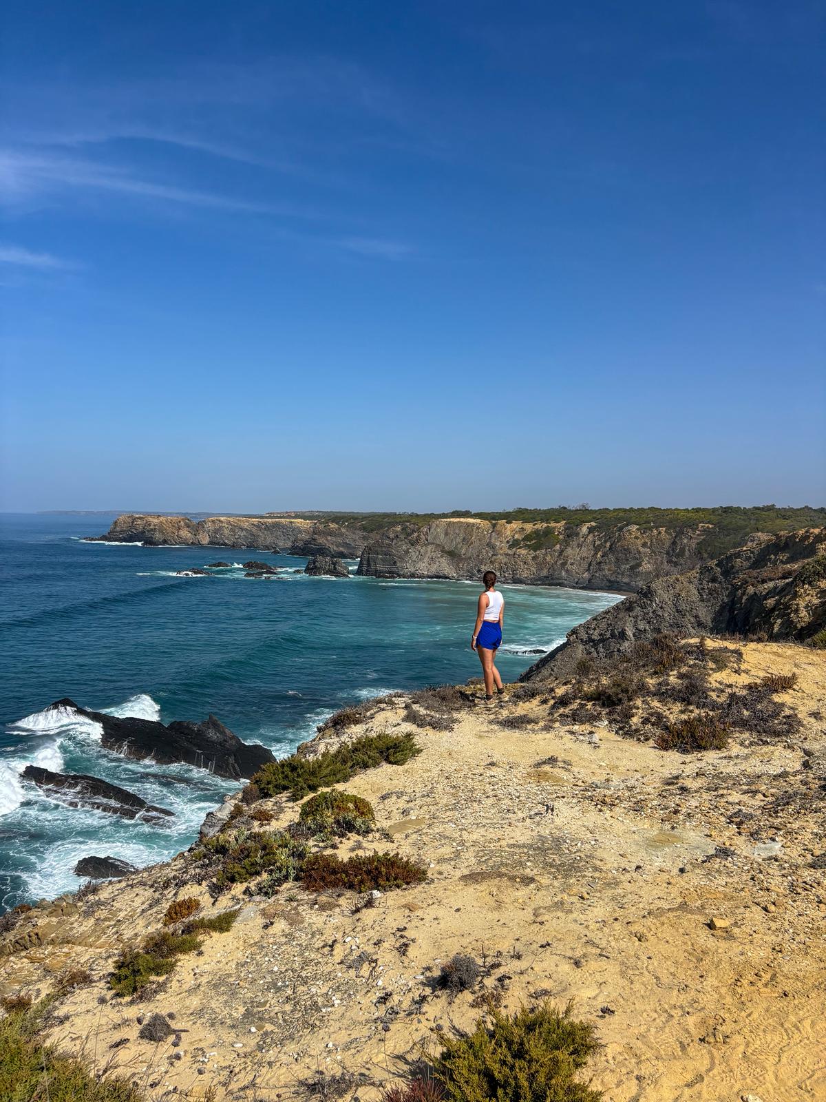 Op een van de kliffen