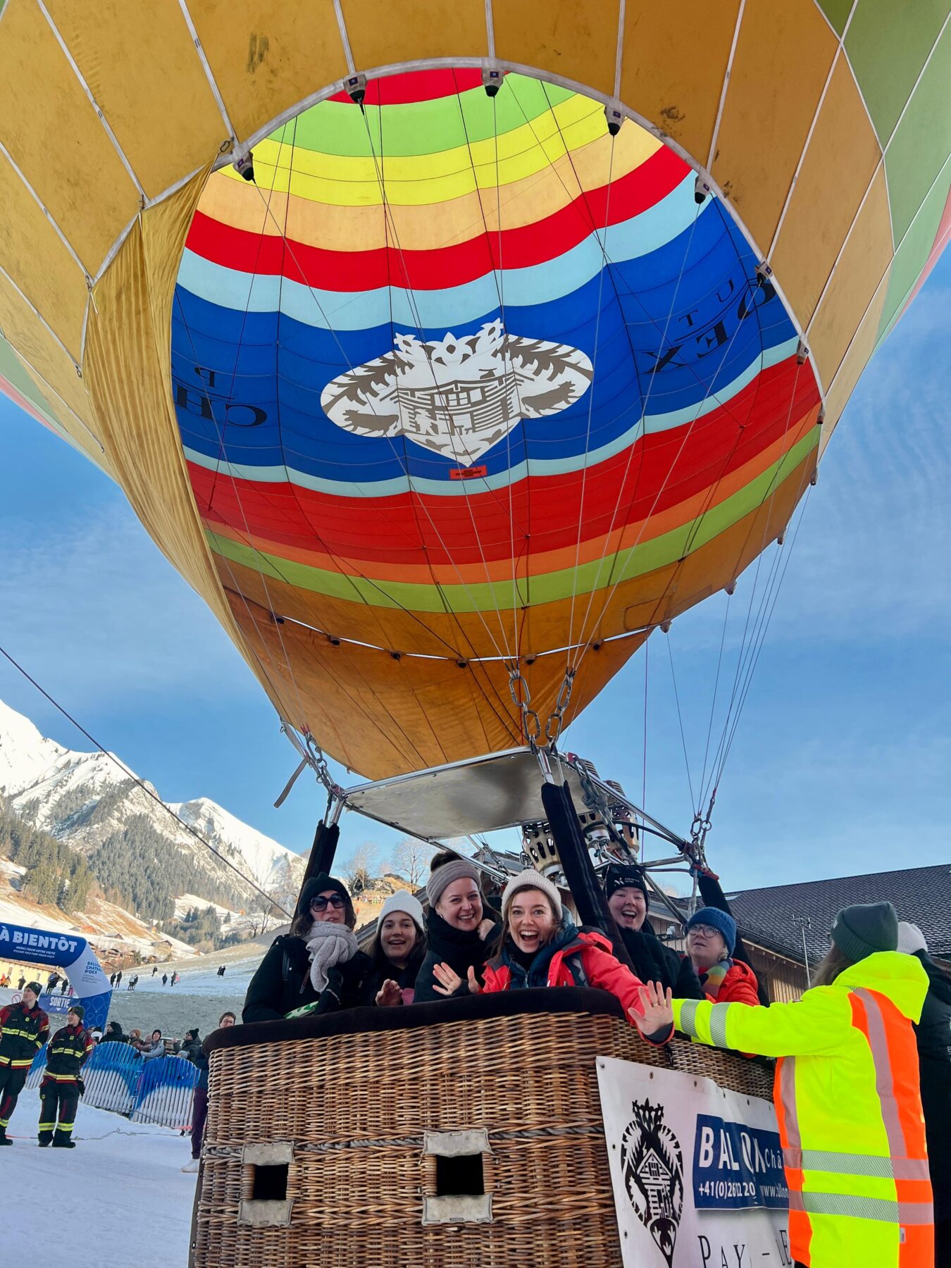 Klaar voor de start van de ballonvaart in Château-d'Oex