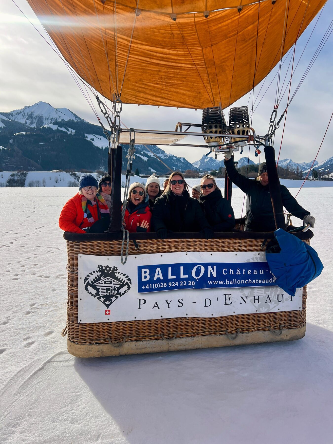 Château-d'Oex luchtballon geland