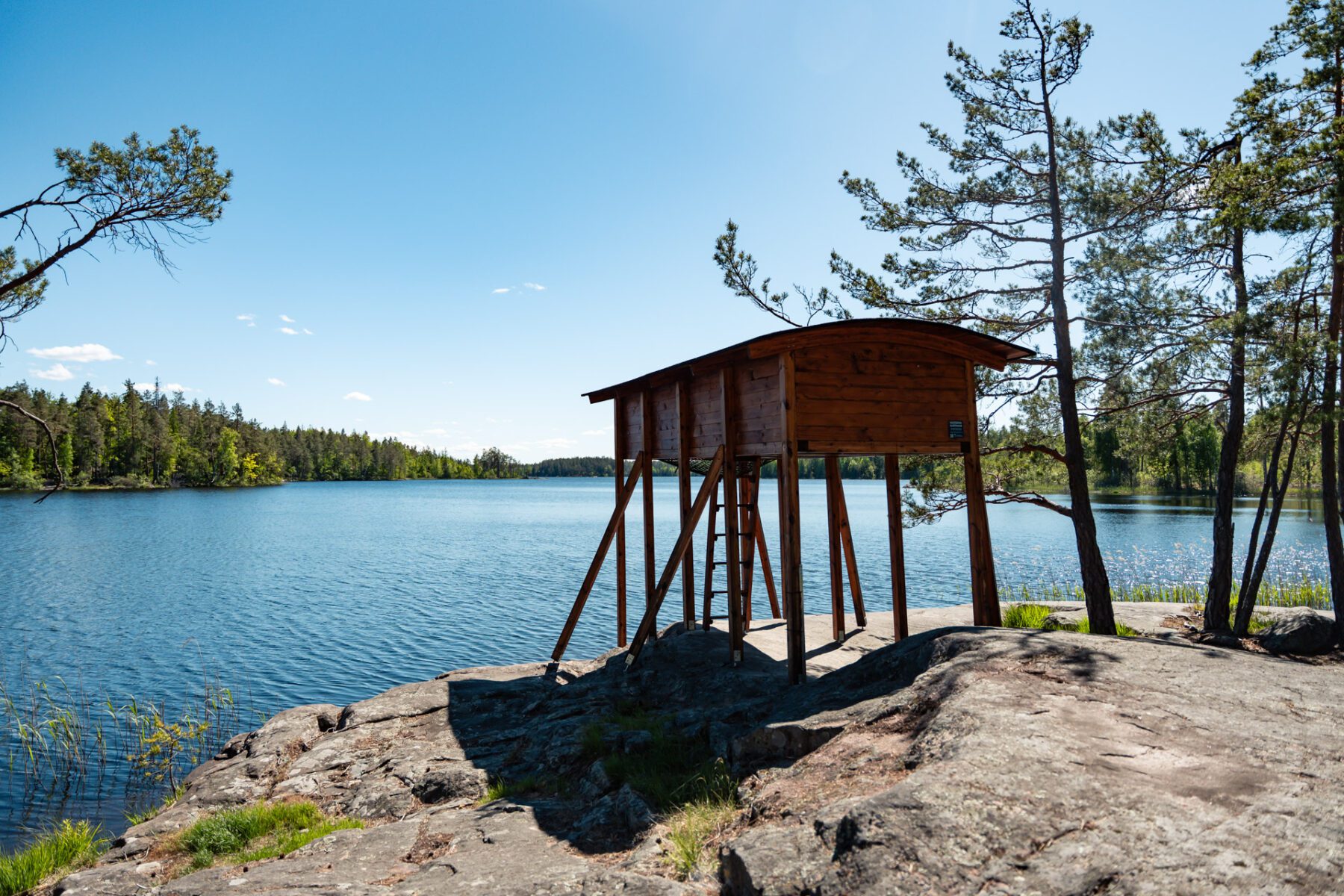 The Wanderer shelter aan het Tällsjön meer