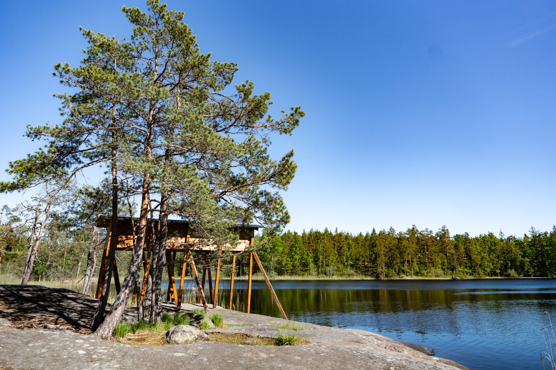 The Wanderer shelter aan het Tällsjön meer