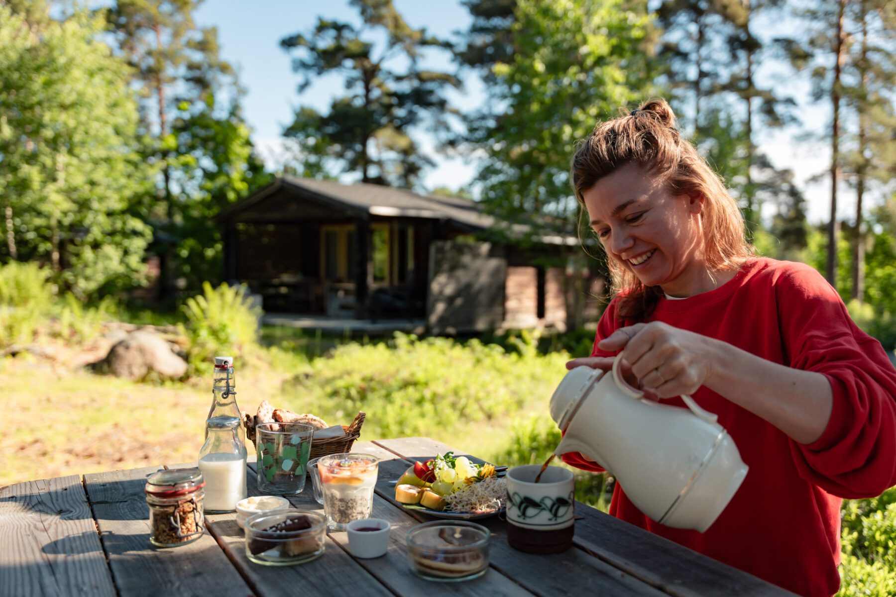 Ontbijt bij Tofvehult in Småland, Zweden