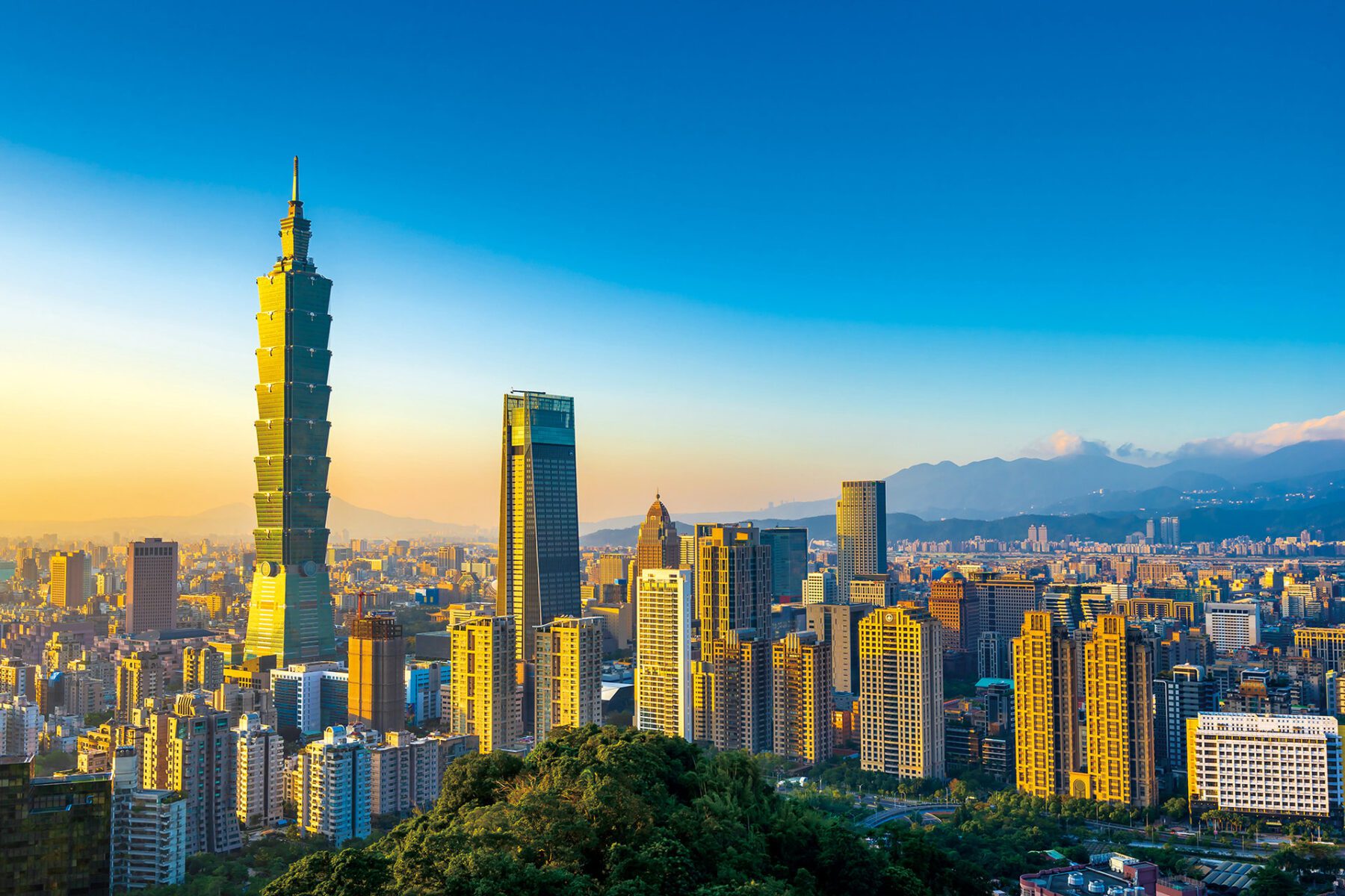 Uitzicht over Taipei in Taiwan