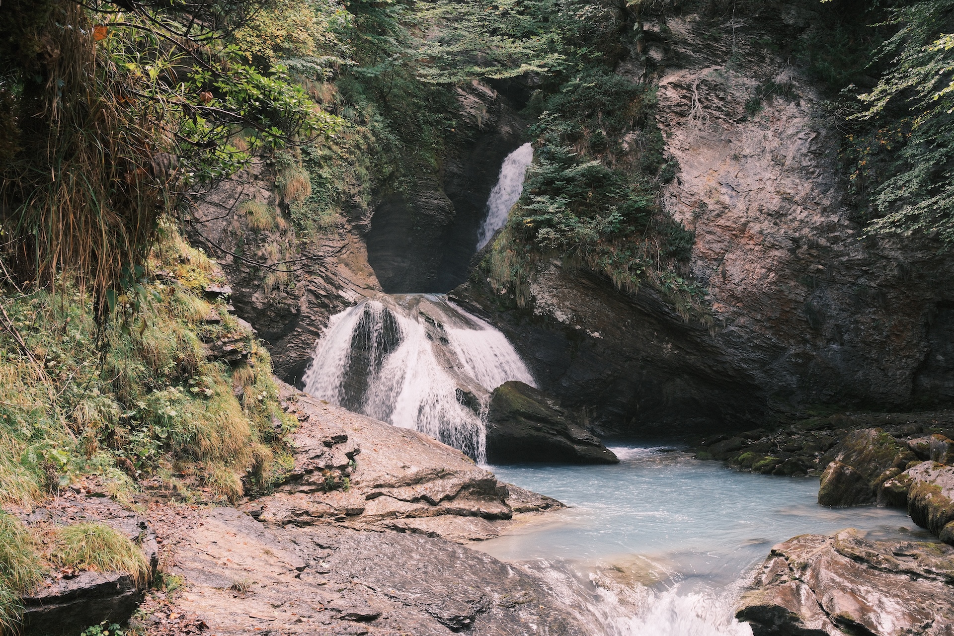 Een cascade van de Reichenbach falls
